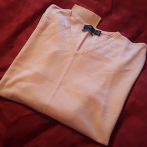Men's Pink V-neck Sweater